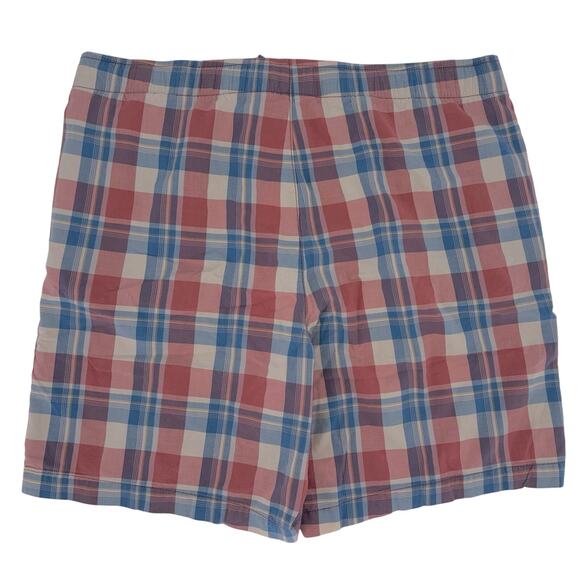 LL‎ Bean Men's Dock Shorts Multicolor Plaid Pockets Drawstring Button Fly Preppy - Picture 4 of 7